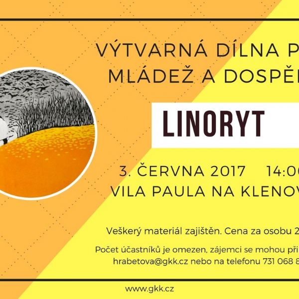 Linoryt - výtvarná dílna pro mládež a dospělé