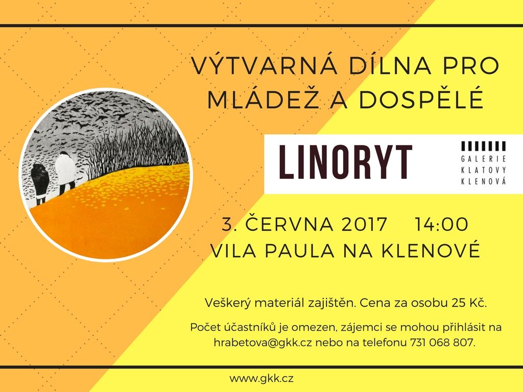 Linoryt - výtvarná dílna pro mládež a dospělé